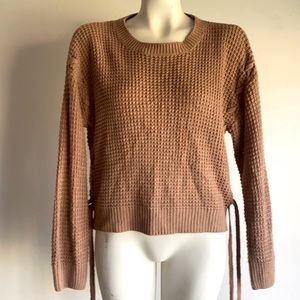 XL women’s mocha knit top sweater knitted style NWT